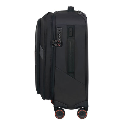 Samsonite Glazed Handbagage Spinner 55 cm - Uitbreidbaar 44/49 liter - 55x40x23/26 cm - black