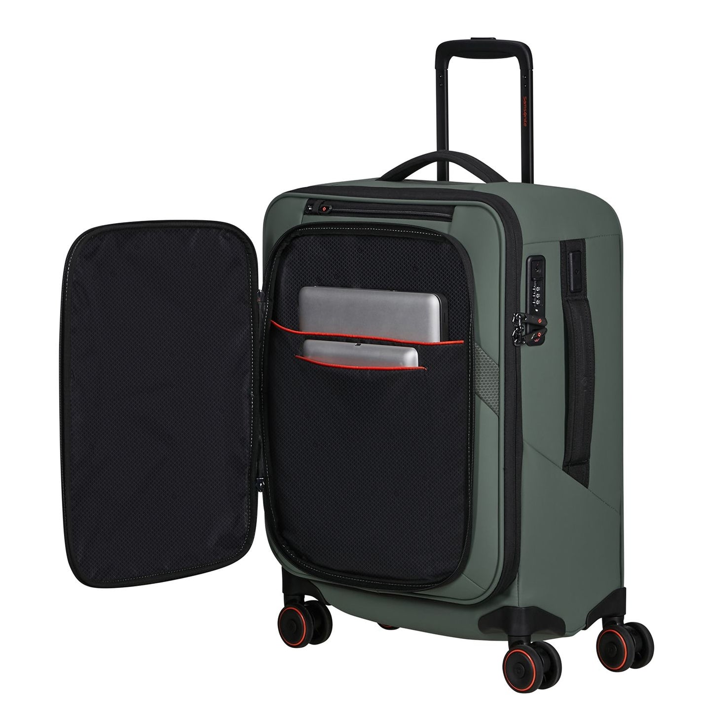 Samsonite Glazed Handbagage Spinner 55 cm - Uitbreidbaar 44/49 liter - 55x40x23/26 cm - sage green