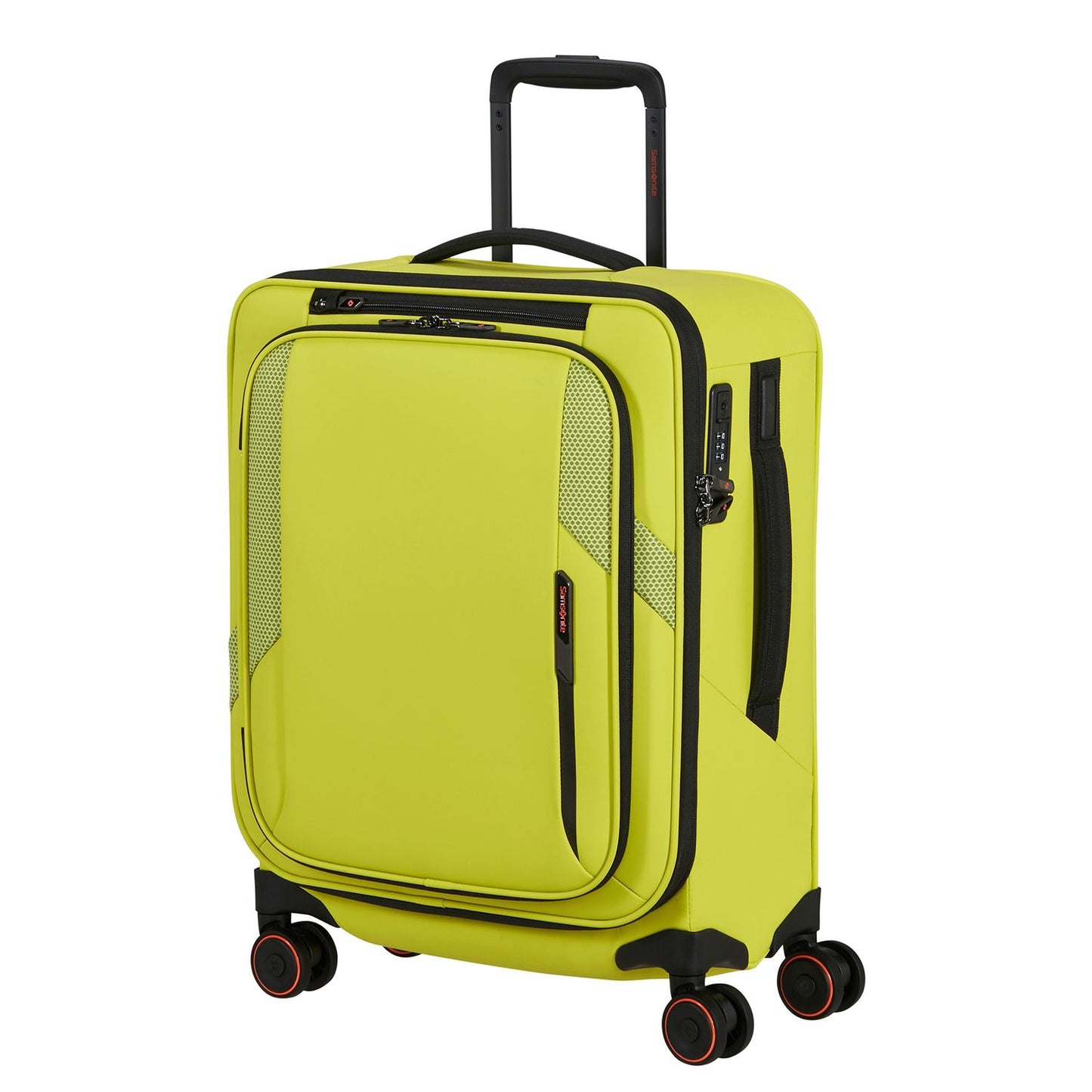 Samsonite Glazed Handbagage Spinner 55 cm - Uitbreidbaar 44/49 liter - 55x40x23/26 cm - lime punch