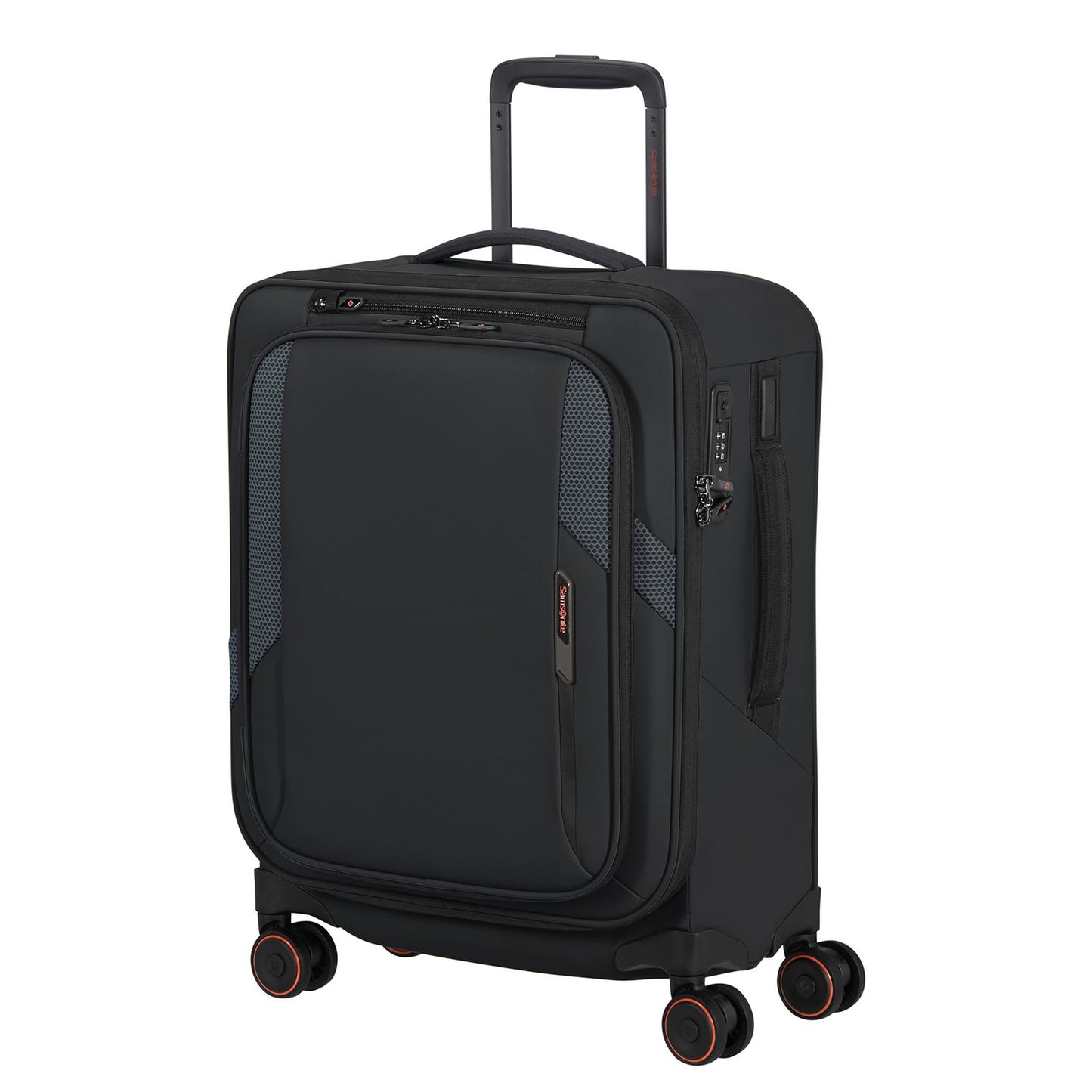 Samsonite Glazed Handbagage Spinner 55 cm - Uitbreidbaar 44/49 liter - 55x40x23/26 cm - black