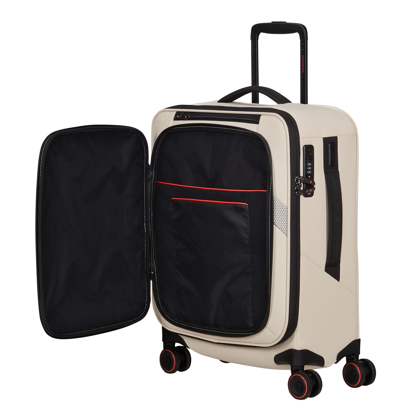 Samsonite Glazed Handbagage Spinner 55 cm - Uitbreidbaar 44/49 liter - 55x40x23/26 cm - sandstone