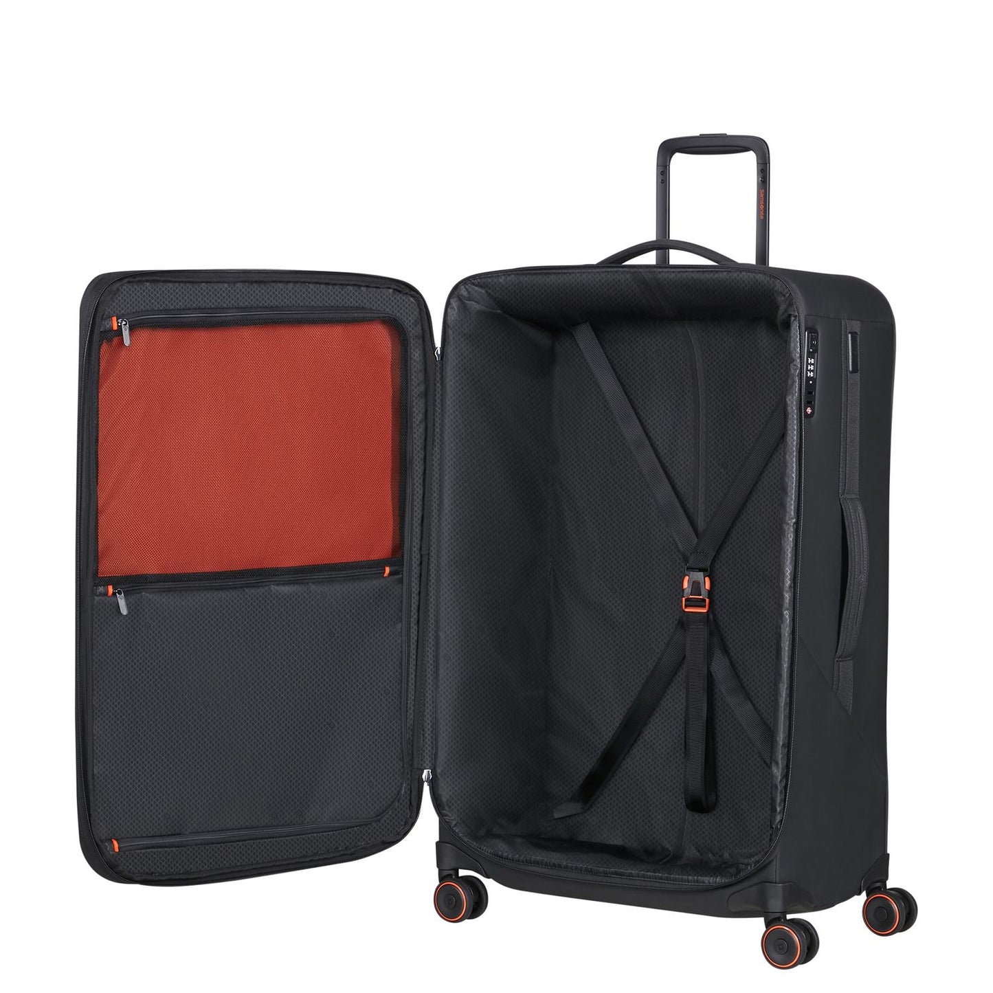 Samsonite Glazed Spinner 78 cm - Uitbreidbaar 125/141 liter - 78x48x32/35 cm - black