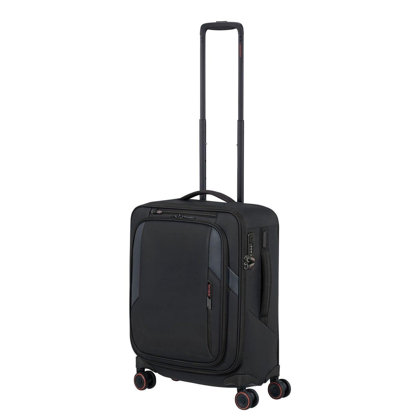 Samsonite Glazed Handbagage Spinner 55 cm - Uitbreidbaar 44/49 liter - 55x40x23/26 cm - black