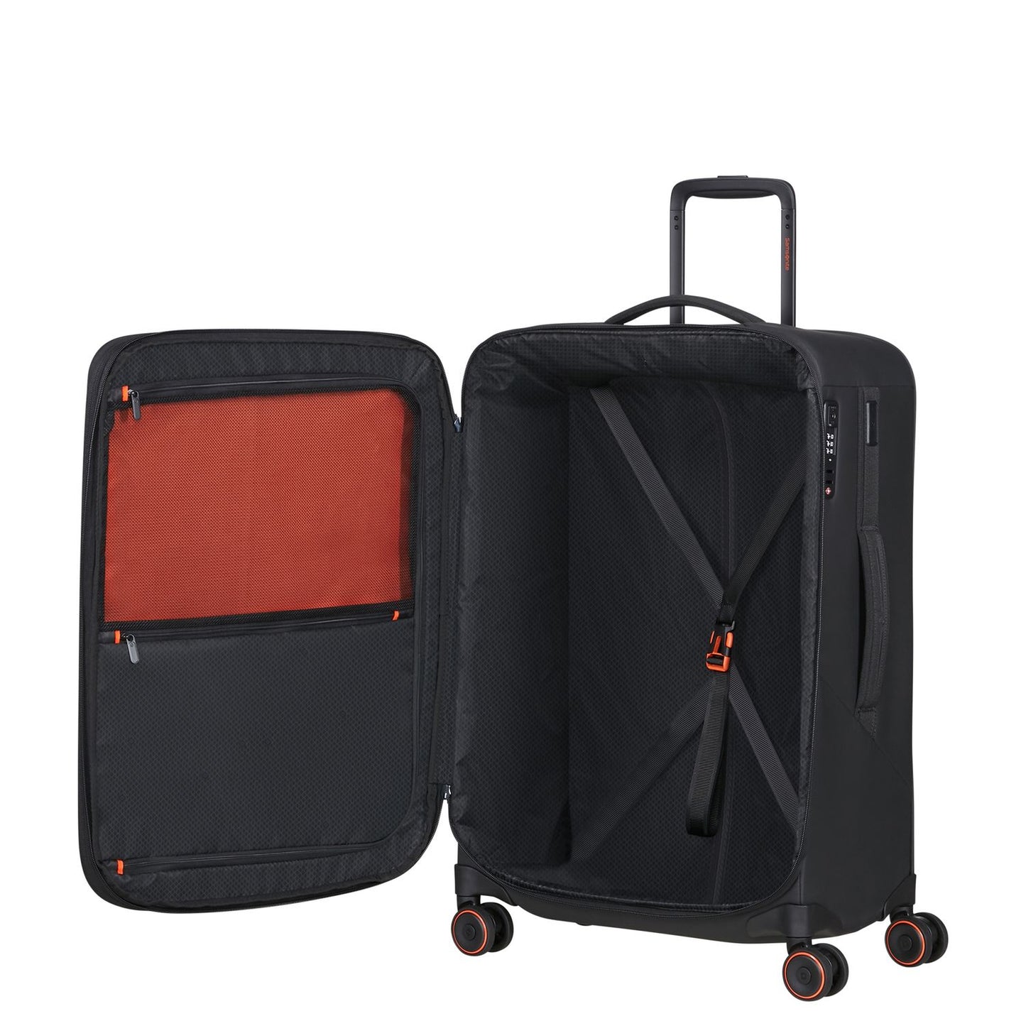 Samsonite Glazed Spinner 67 cm - Uitbreidbaar 83/94 liter - 67x44x30/33 cm - black