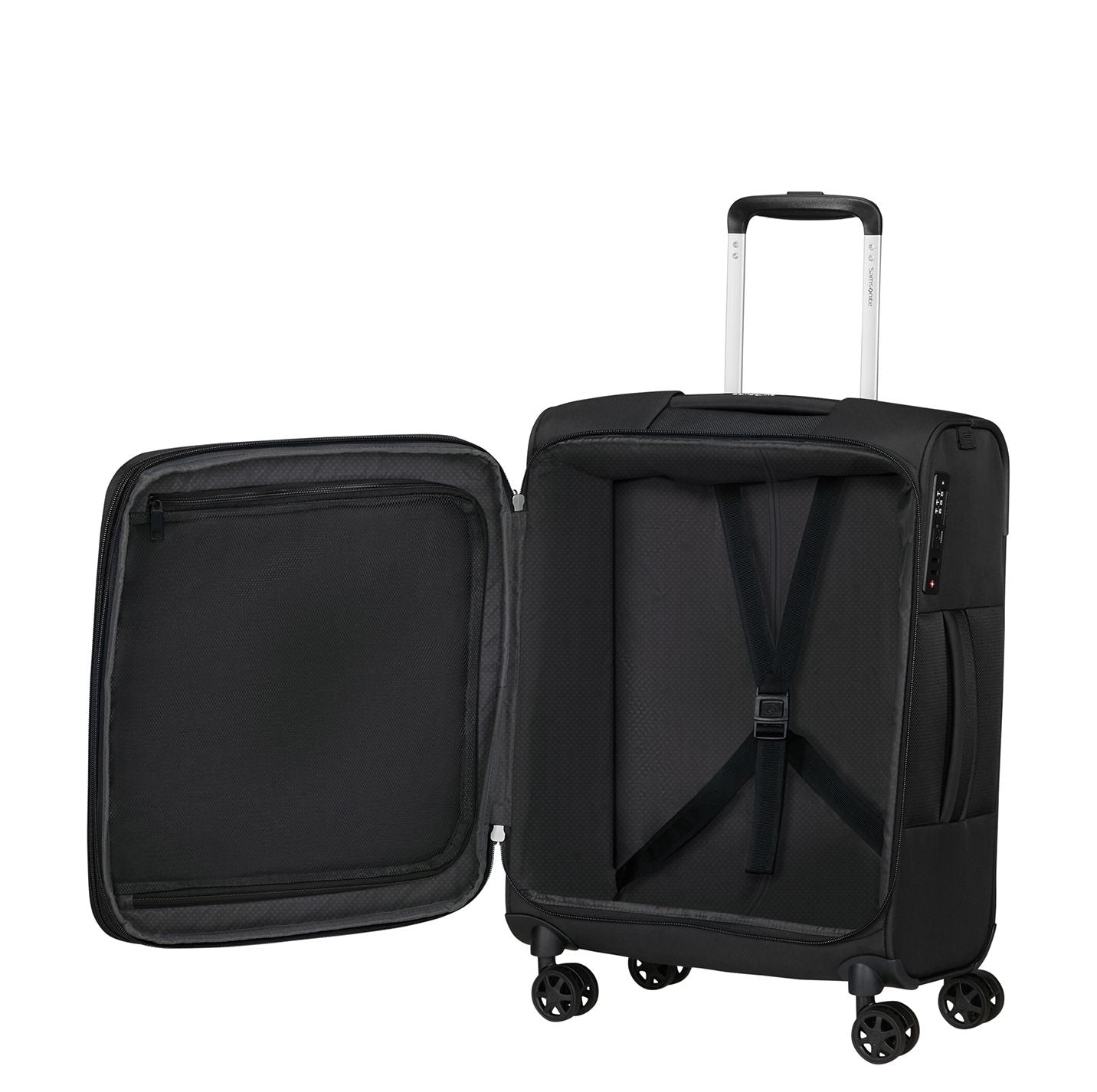 Samsonite Gotwist Handbagage Spinner 55 cm - Uitbreidbaar 42/48 liter - 55x40x23/25 cm - black