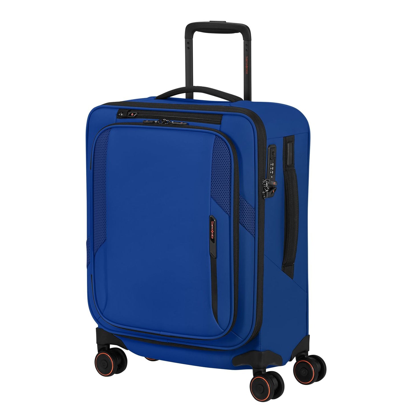 Samsonite Glazed Handbagage Spinner 55 cm - Uitbreidbaar 44/49 liter - 55x40x23/26 cm - electric blue