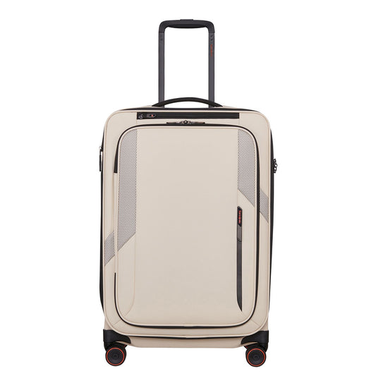 Samsonite Glazed Spinner 67 cm - Uitbreidbaar 83/94 liter - 67x44x30/33 cm - sandstone