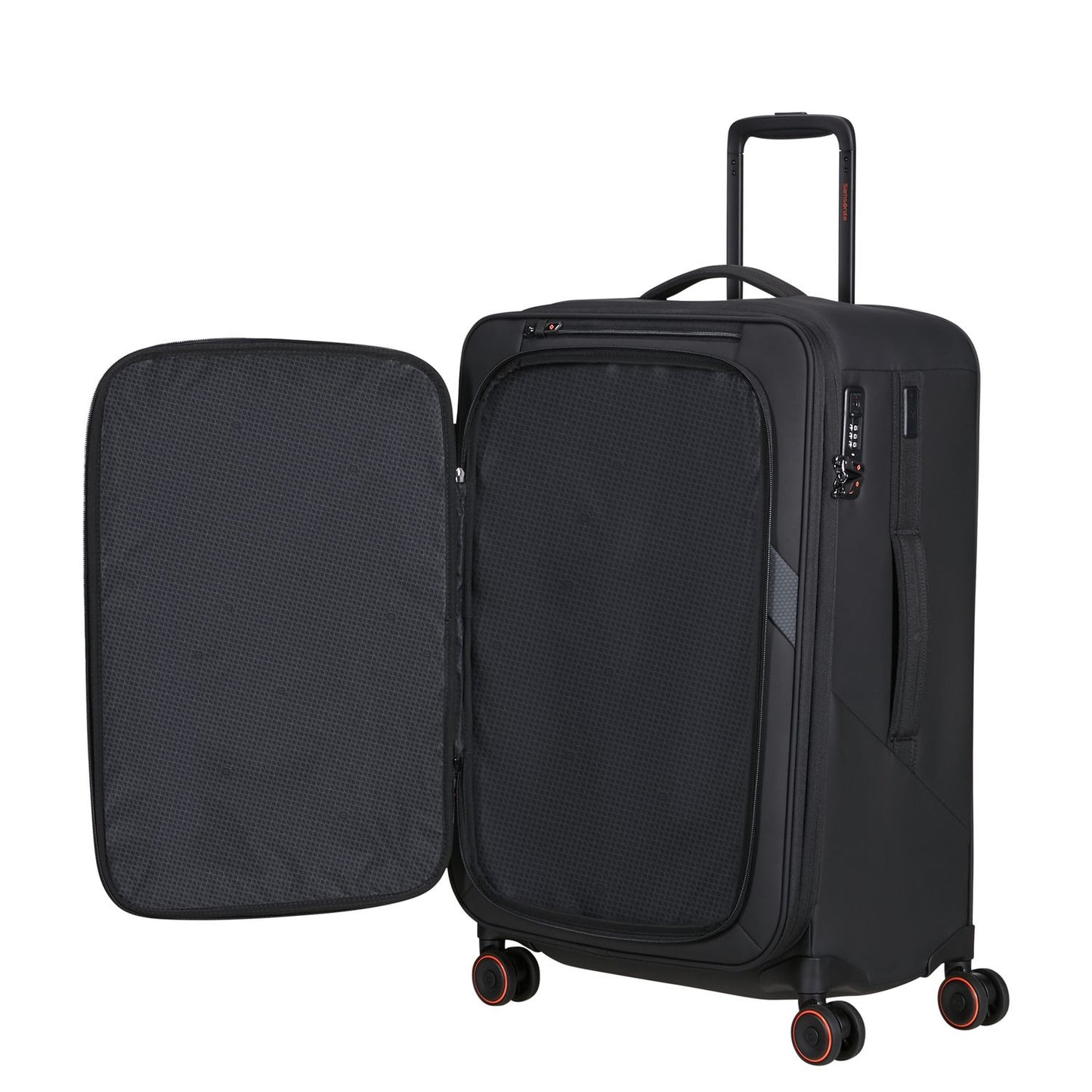 Samsonite Glazed Spinner 67 cm - Uitbreidbaar 83/94 liter - 67x44x30/33 cm - black