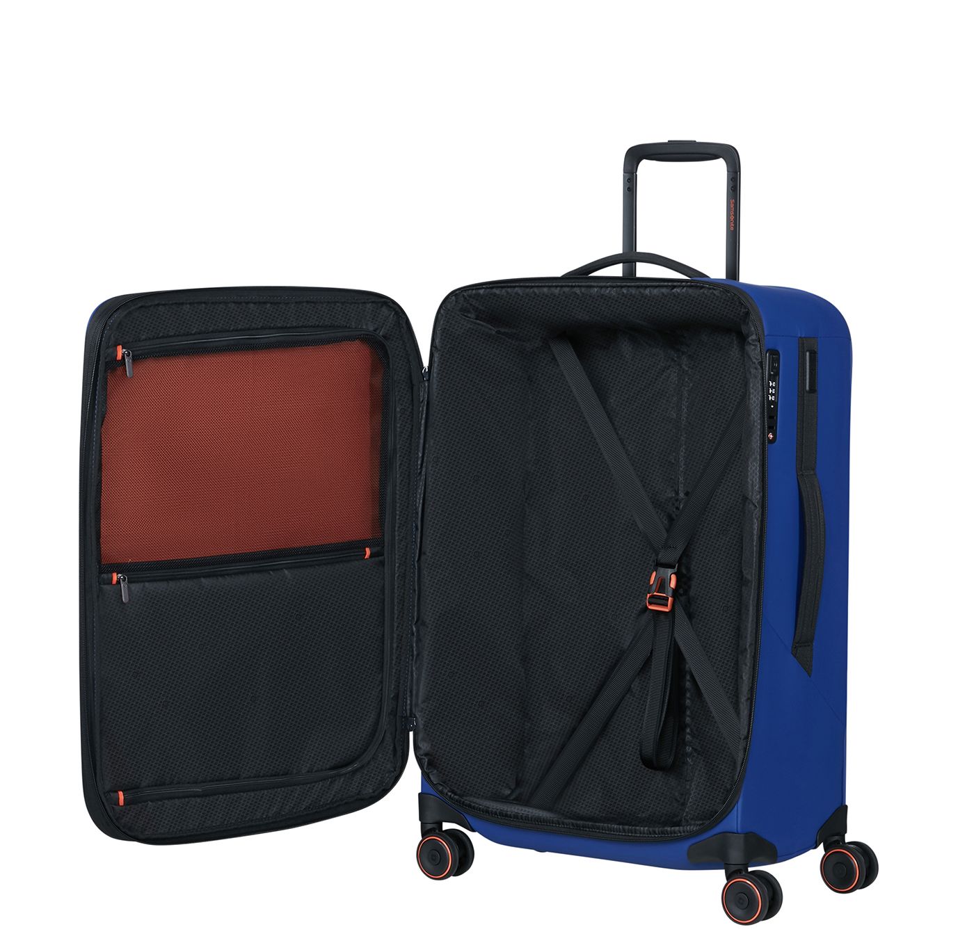 Samsonite Glazed Spinner 67 cm - Uitbreidbaar 83/94 liter - 67x44x30/33 cm - electric blue