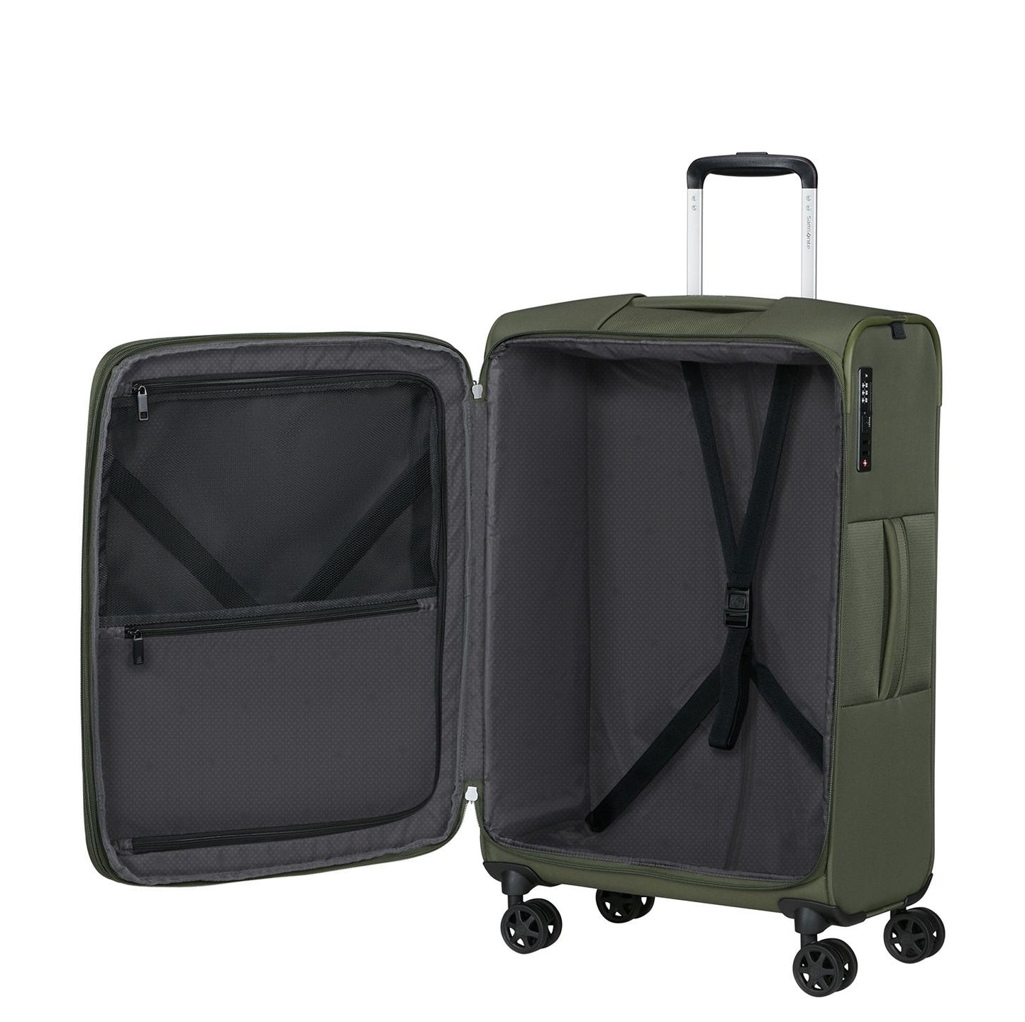 Samsonite Gotwist Spinner 68 cm - Uitbreidbaar 71/79 liter - 68x43x29/32 cm - dark green