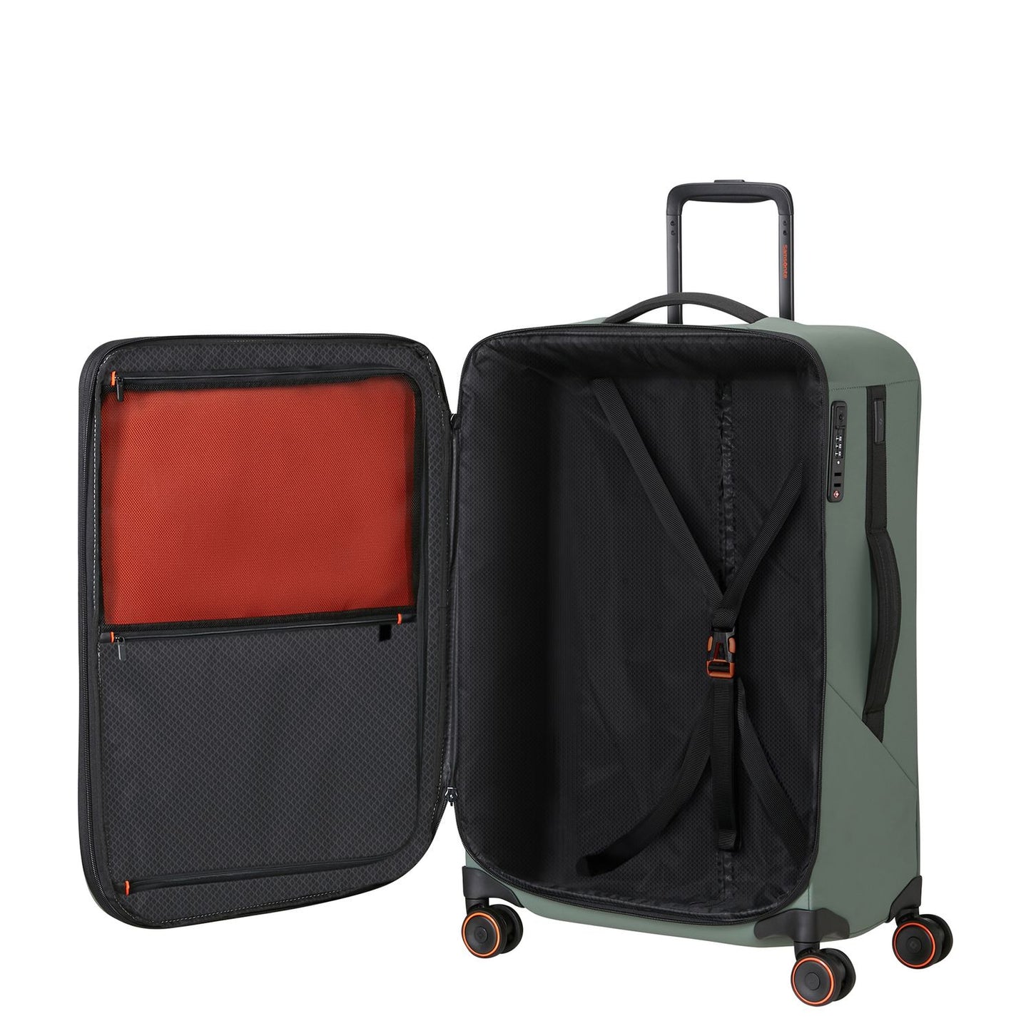 Samsonite Glazed Spinner 67 cm - Uitbreidbaar 83/94 liter - 67x44x30/33 cm - sage green