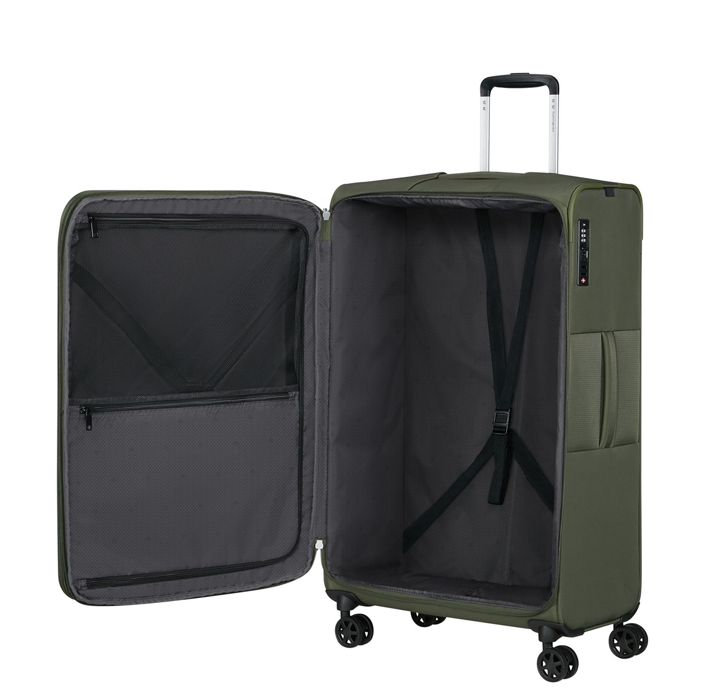 Samsonite Gotwist Spinner 78 cm - Uitbreidbaar 107/118 liter - 78x48x31/34 cm - dark green