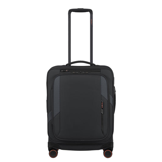 Samsonite Glazed Handbagage Spinner 55 cm - Uitbreidbaar 44/49 liter - 55x40x23/26 cm - black