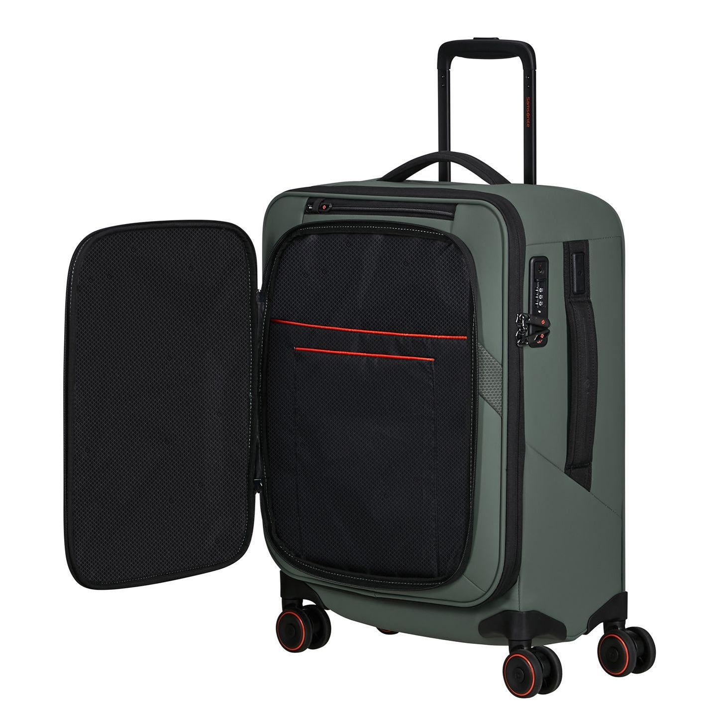 Samsonite Glazed Handbagage Spinner 55 cm - Uitbreidbaar 44/49 liter - 55x40x23/26 cm - sage green