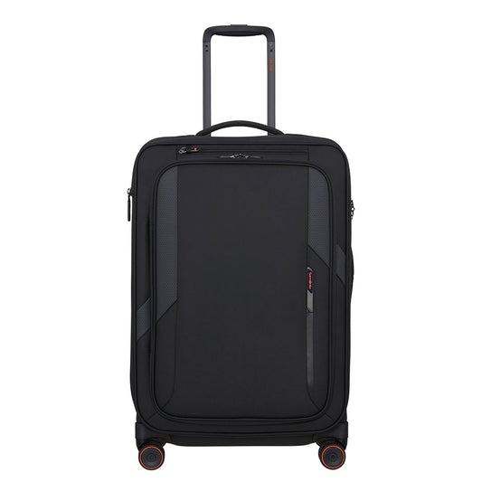 Samsonite Glazed Spinner 67 cm - Uitbreidbaar 83/94 liter - 67x44x30/33 cm - black