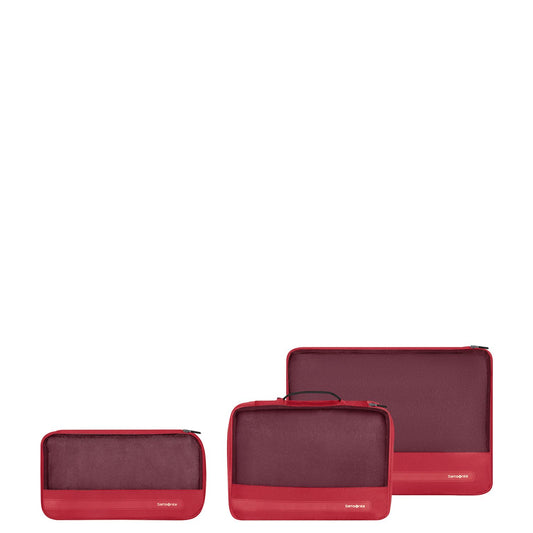 Samsonite TA Revolution Set Of 3 Packing Cubes red