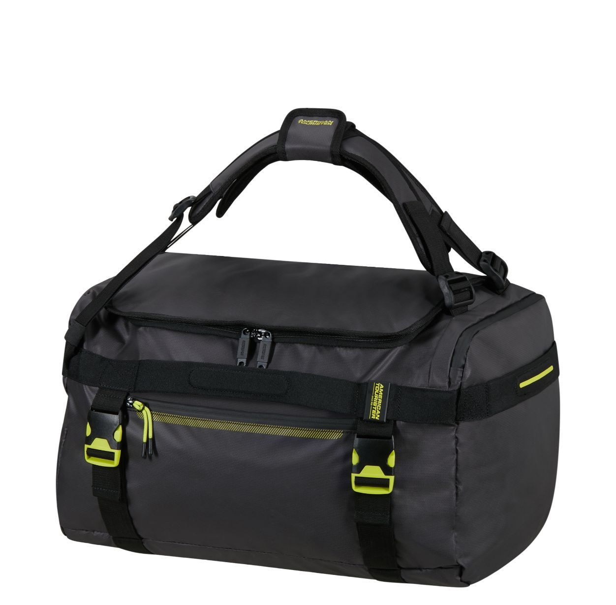 American Tourister Urban Track Duffle/Backpack L Coated black/lime