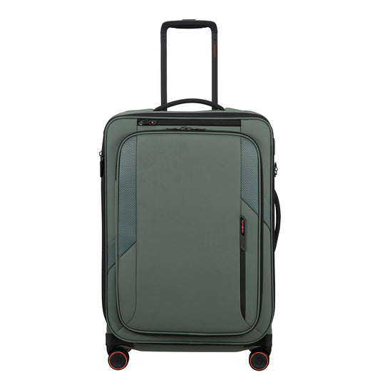 Samsonite Glazed Spinner 67 cm - Uitbreidbaar 83/94 liter - 67x44x30/33 cm - sage green