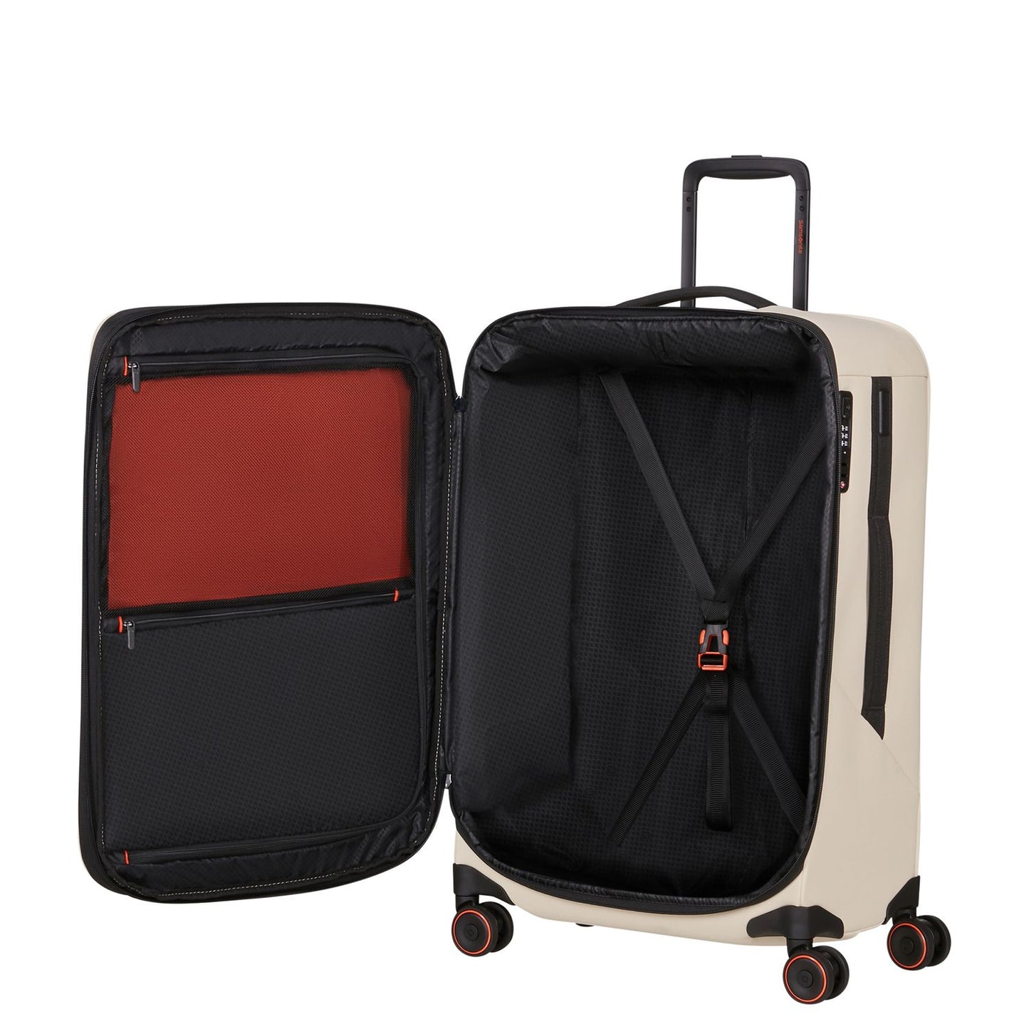 Samsonite Glazed Spinner 67 cm - Uitbreidbaar 83/94 liter - 67x44x30/33 cm - sandstone
