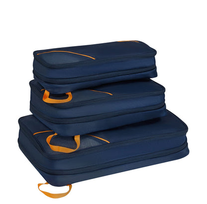 American Tourister Travel Accessories Packing Cubes Set S/M/L navy/orange