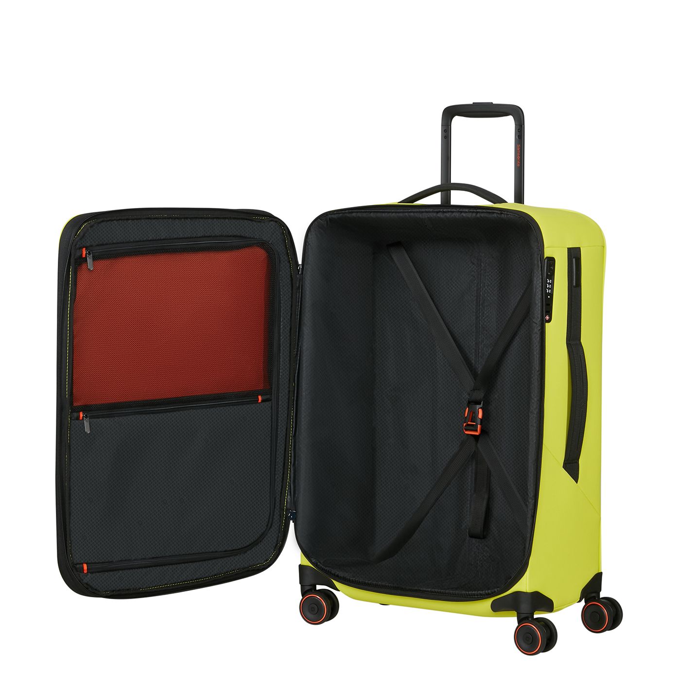 Samsonite Glazed Spinner 67 cm - Uitbreidbaar 83/94 liter - 67x44x30/33 cm - lime punch
