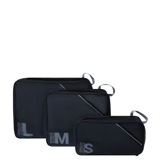 American Tourister Travel Accessories Packing Cubes Set S/M/L black/grey