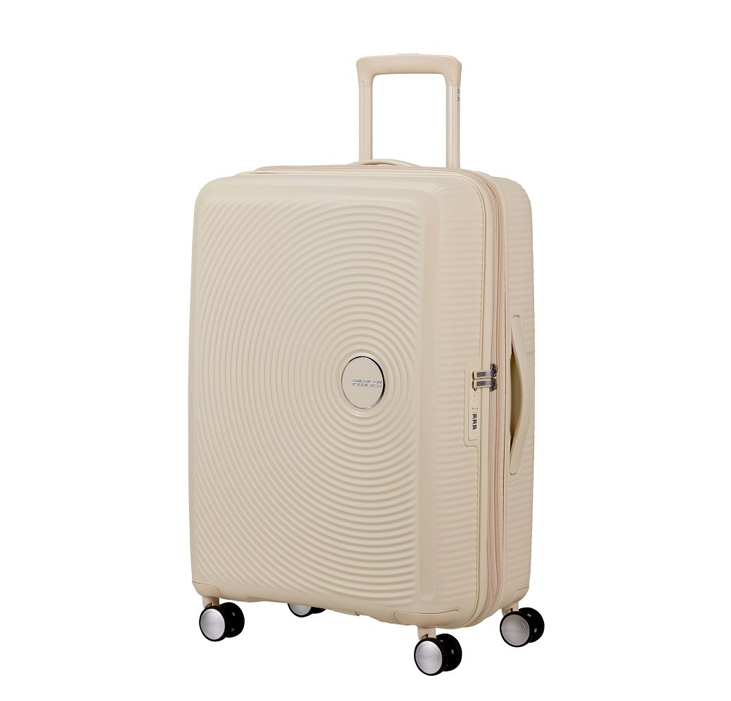 American Tourister Soundbox Spinner 55/20 cm TSA Expandable coconut sand
