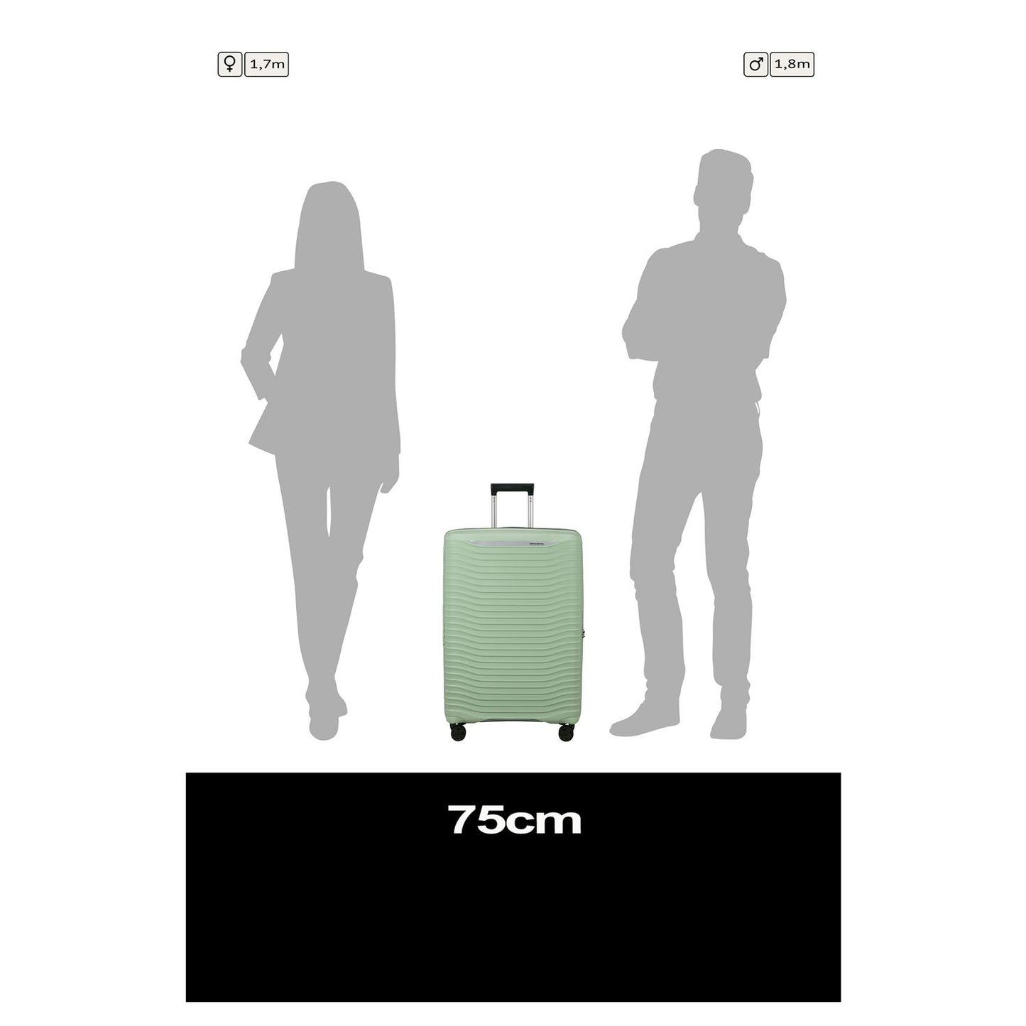 Samsonite Upscape Spinner 75 cm Expandable soft sage