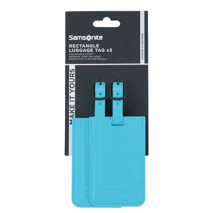 Samsonite TA Revolution Rectangle Luggage Tag X2 vivid blue