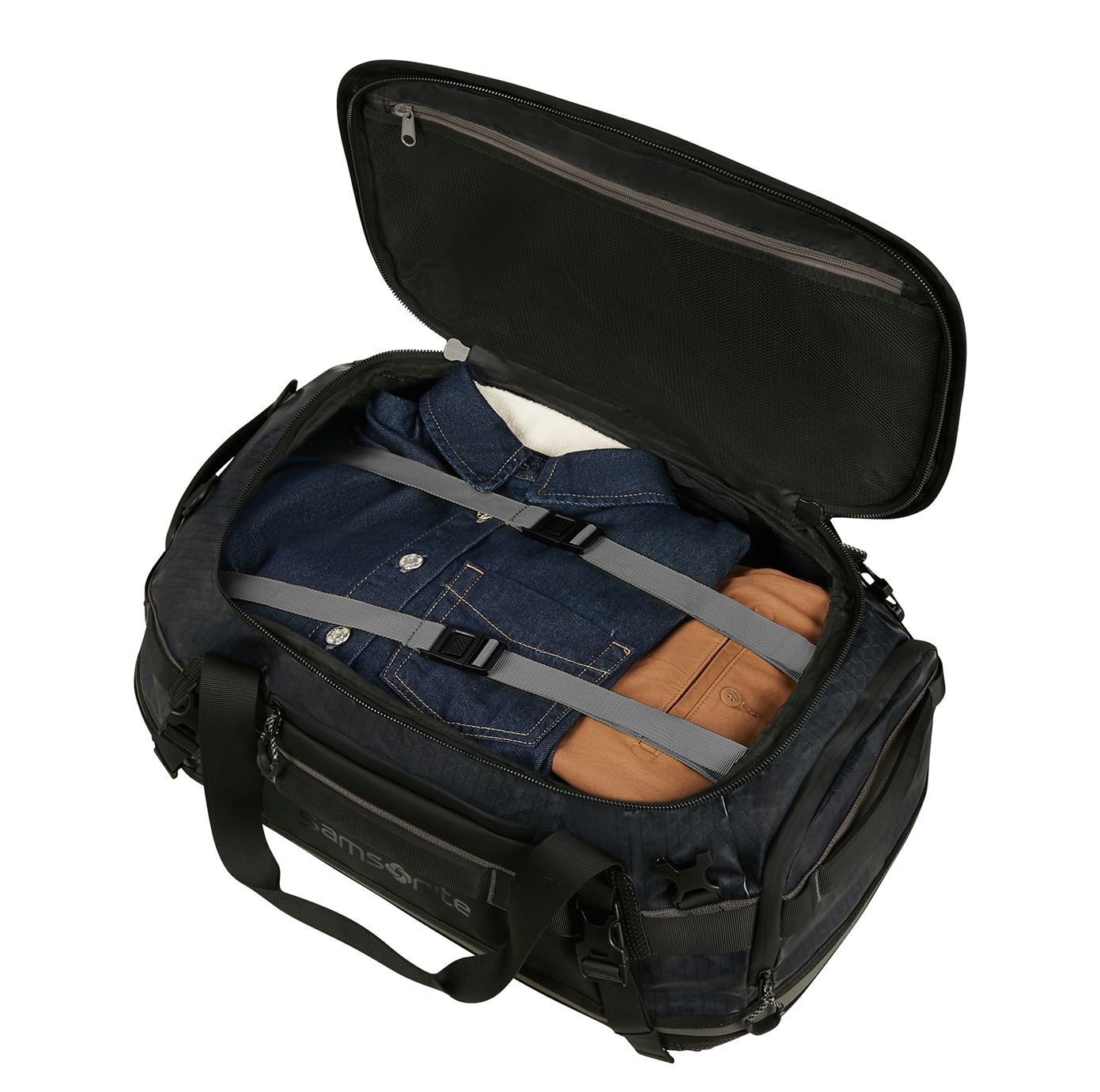 Samsonite Outtrax Duffle S - Uitbreidbaar 45/55 liter - 26/30x55x34 cm - slate black