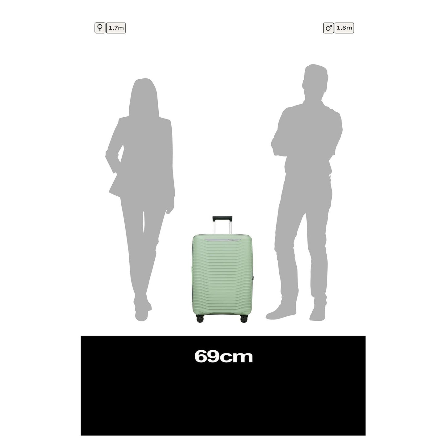 Samsonite Upscape Spinner 68 cm Expandable soft sage