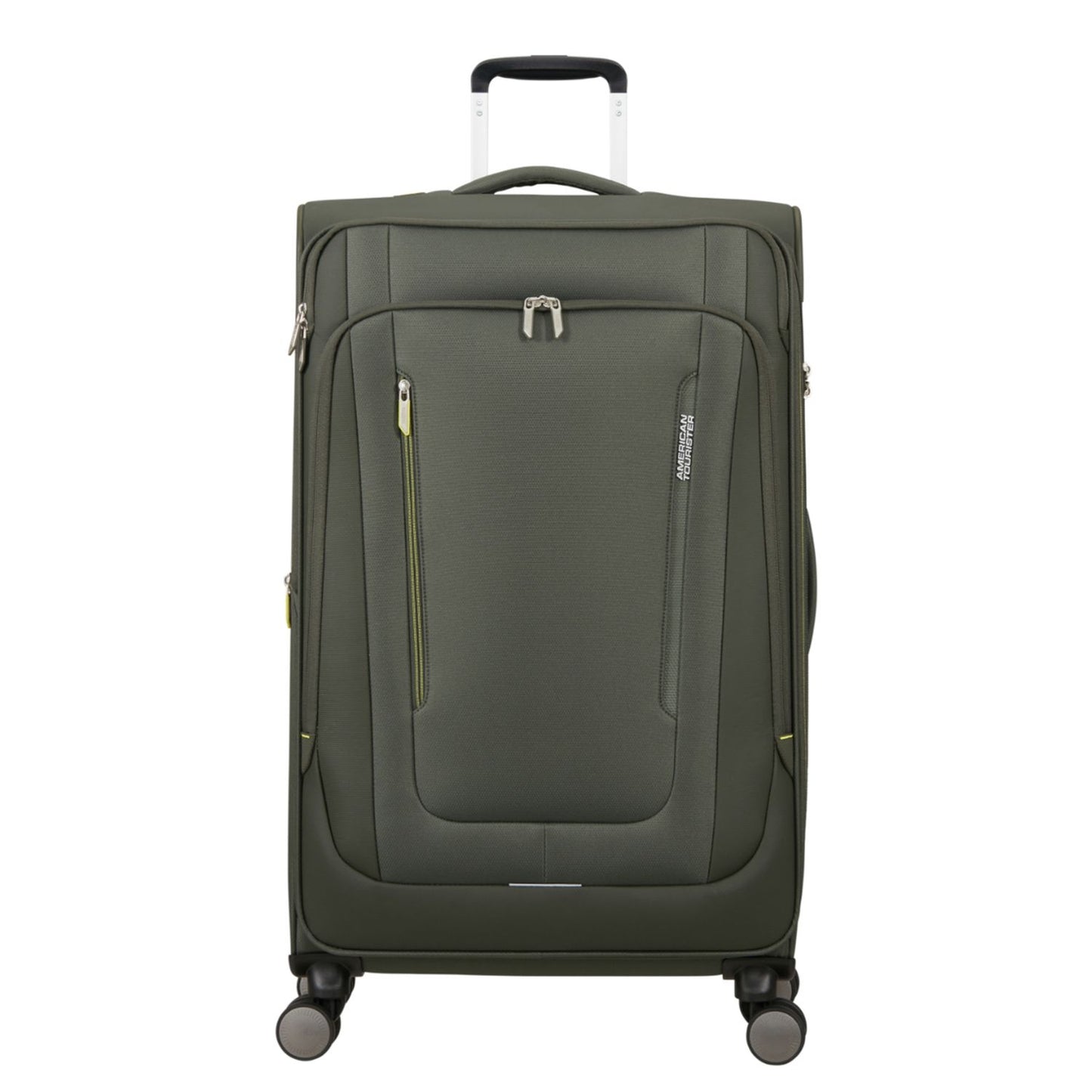 American Tourister Wanderlite Spinner L - Uitbreidbaar 108/123 liter - 79x48x31/34 cm - dark khaki