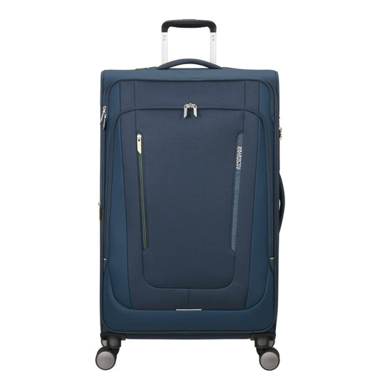 American Tourister Wanderlite Spinner L - Uitbreidbaar 108/123 liter - 79x48x31/34 cm - dark navy