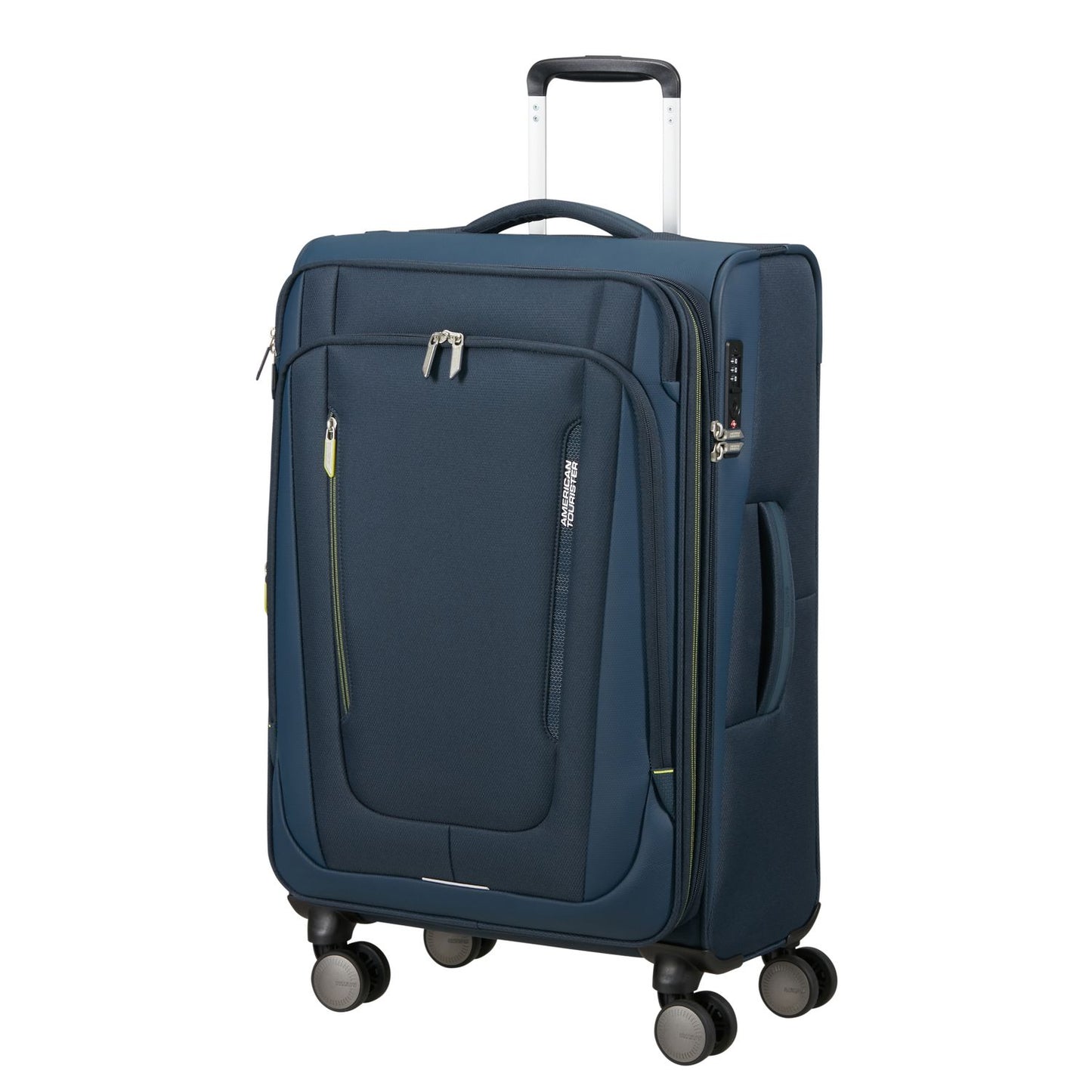 American Tourister Wanderlite Spinner M - Uitbreidbaar 73/81 liter - 68x43x29/32 cm - dark navy