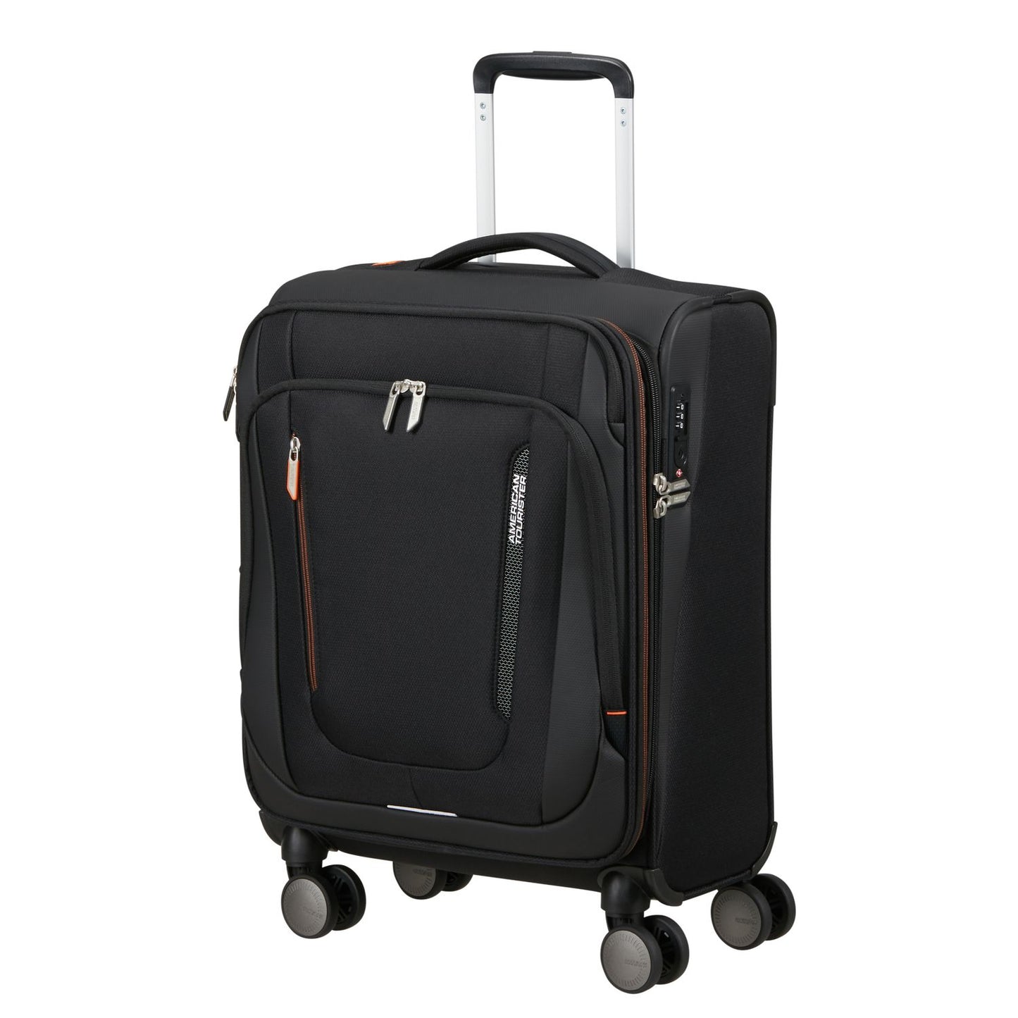 American Tourister Wanderlite Handbagage Spinner S - Uitbreidbaar 45/49.5 liter - 55x40x25 cm - shadow black