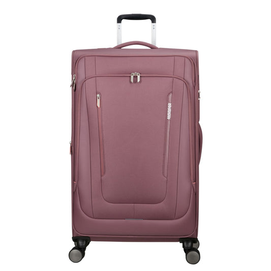 American Tourister Wanderlite Spinner L - Uitbreidbaar 108/123 liter - 79x48x31/34 cm - galactic mauve