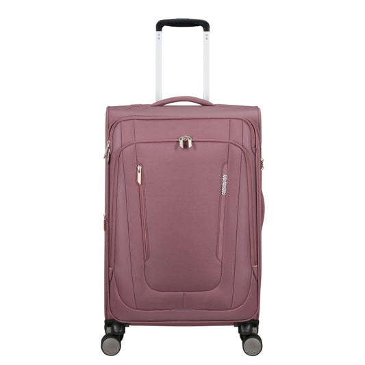 American Tourister Wanderlite Spinner M - Uitbreidbaar 73/81 liter - 68x43x29/32 cm - galactic mauve