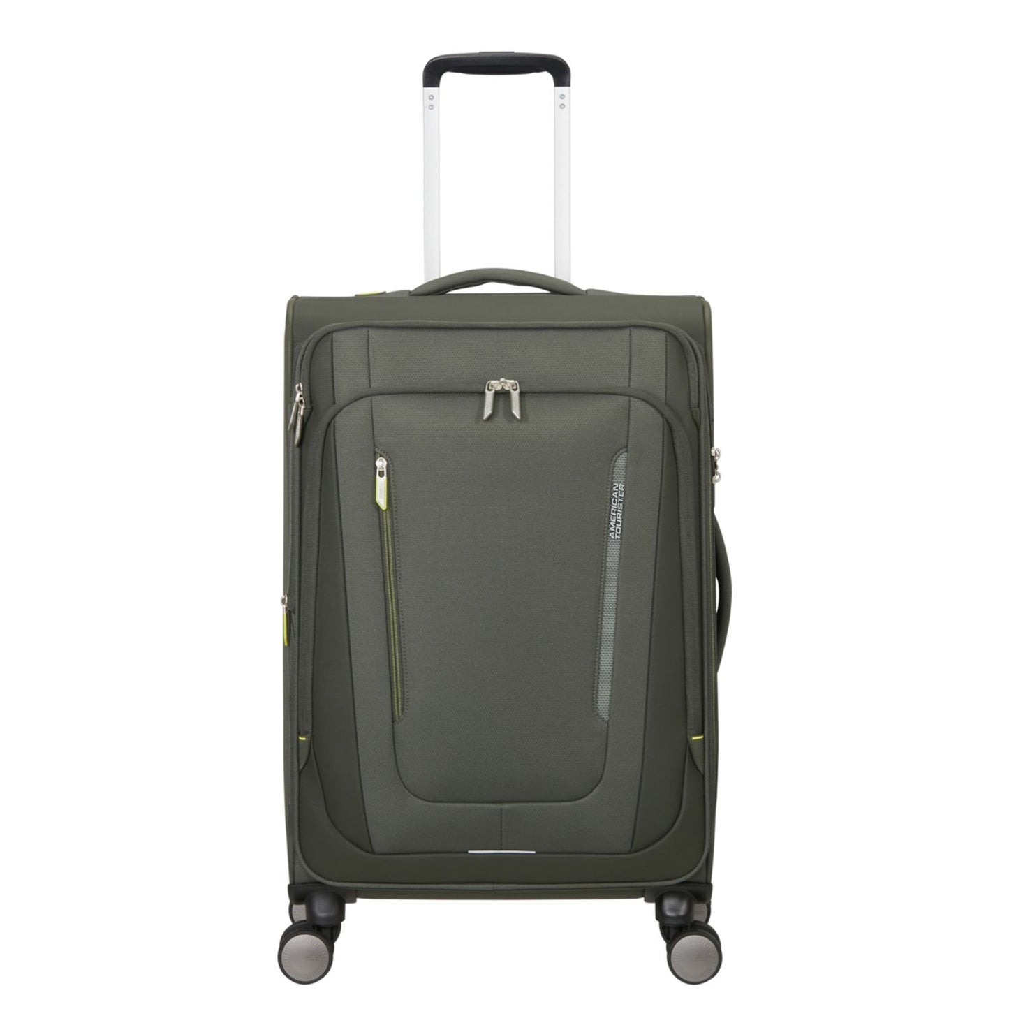 American Tourister Wanderlite Spinner M - Uitbreidbaar 73/81 liter - 68x43x29/32 cm - dark khaki
