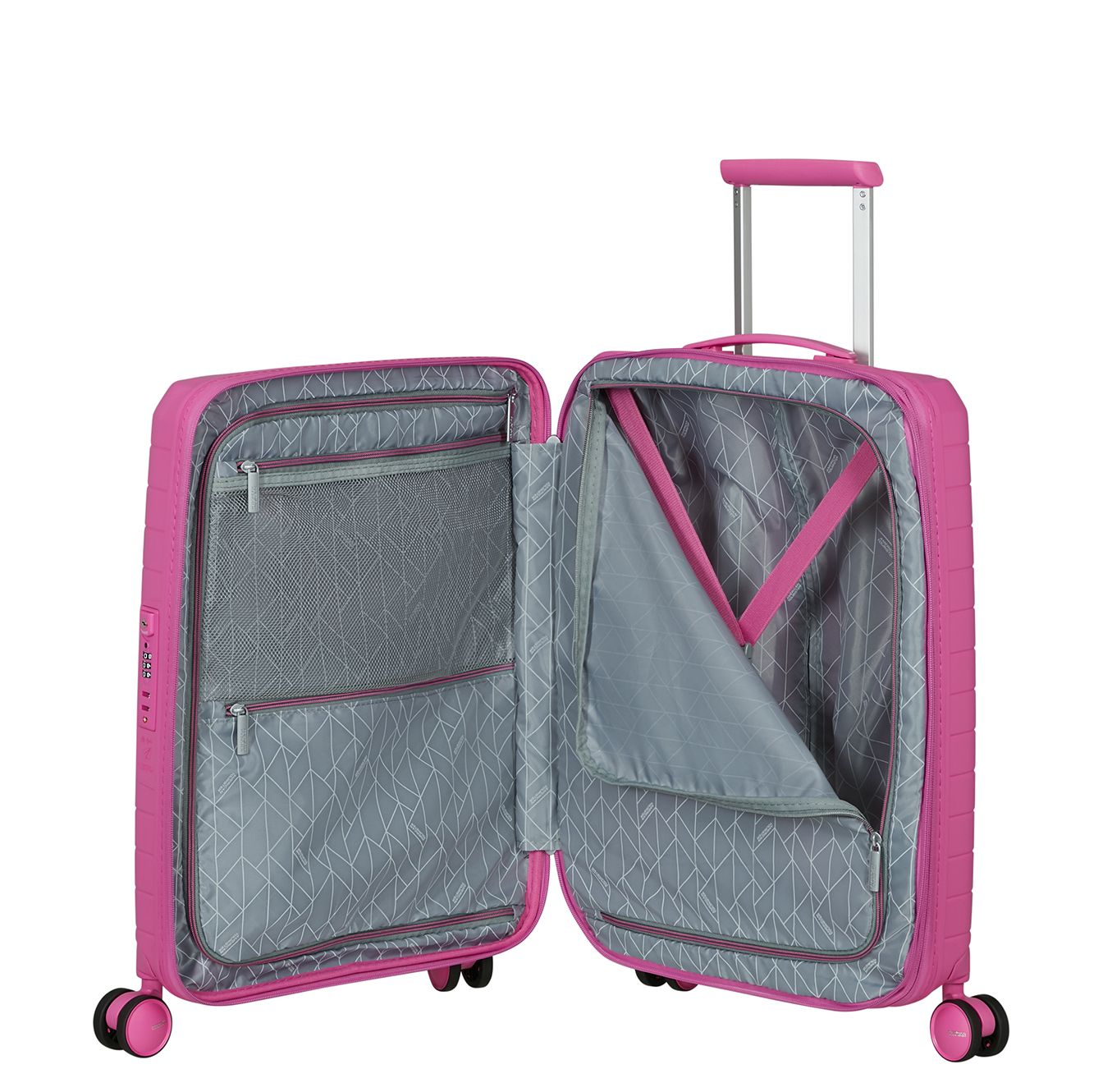 American Tourister FastForward Handbagage Spinner 55 cm - Uitbreidbaar 36/44 liter - 55x40x20/23 cm - electric fuchsia