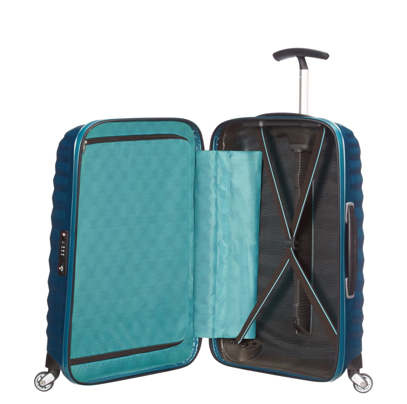 Samsonite Lite-Shock Handbagage Spinner 55 cm- 36 liter - 55x40x20 cm - petrol blue