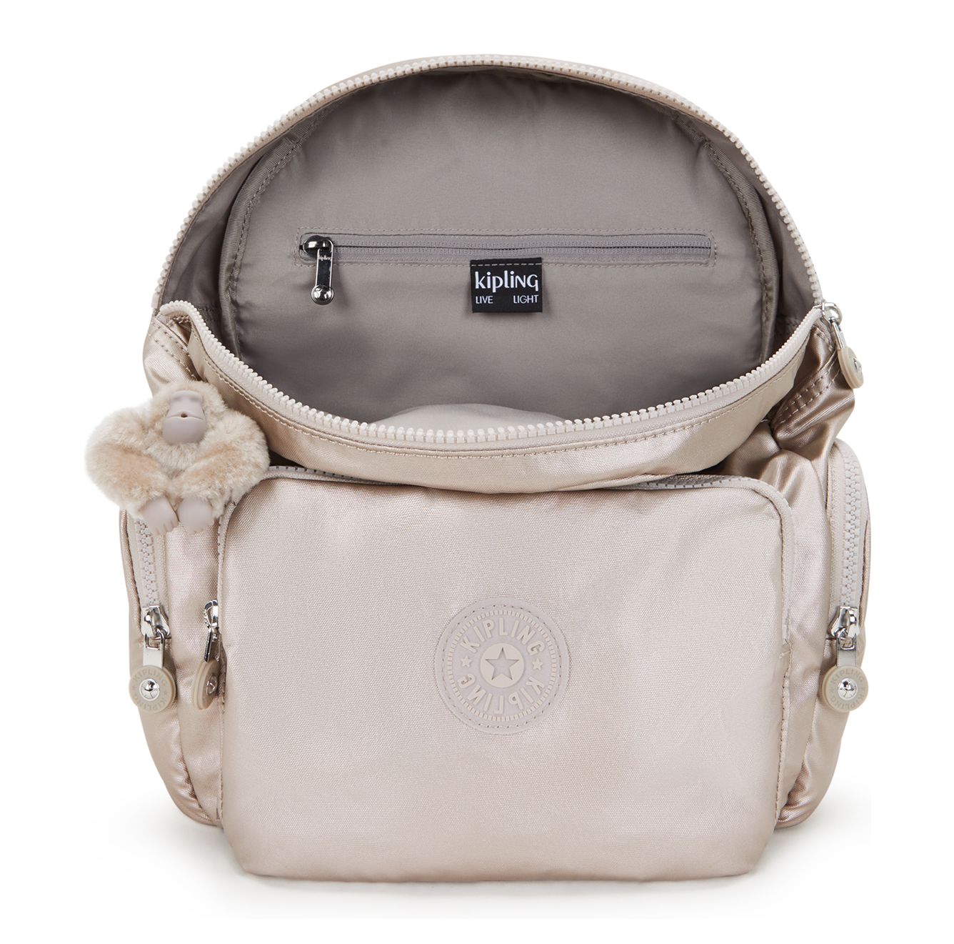 Kipling City Zip S metallic glow