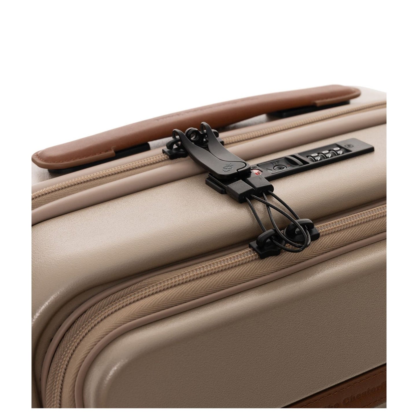 The Chesterfield Brand Zuna Handbagage Spinner 55 cm Laptop Voorvak - 44 liter - 55x36x23 cm - champagne