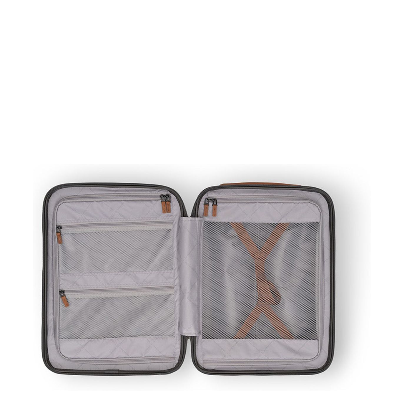 The Chesterfield Brand Zuna Handbagage Spinner 55 cm Laptop Voorvak - 44 liter - 55x36x23 cm - urban graphite