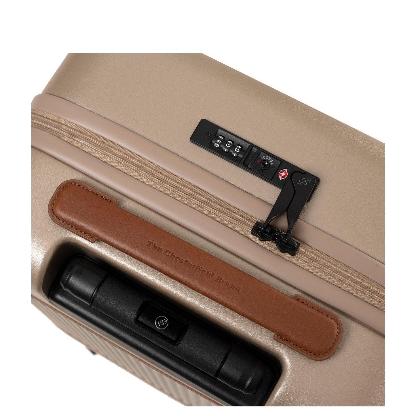 The Chesterfield Brand Zuna Handbagage Spinner 55 cm - 44 liter - 55x36x20 cm - champagne