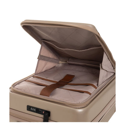 The Chesterfield Brand Zuna Handbagage Spinner 55 cm Laptop Voorvak - 44 liter - 55x36x23 cm - champagne