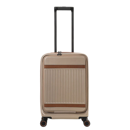 The Chesterfield Brand Zuna Handbagage Spinner 55 cm Laptop Voorvak - 44 liter - 55x36x23 cm - champagne
