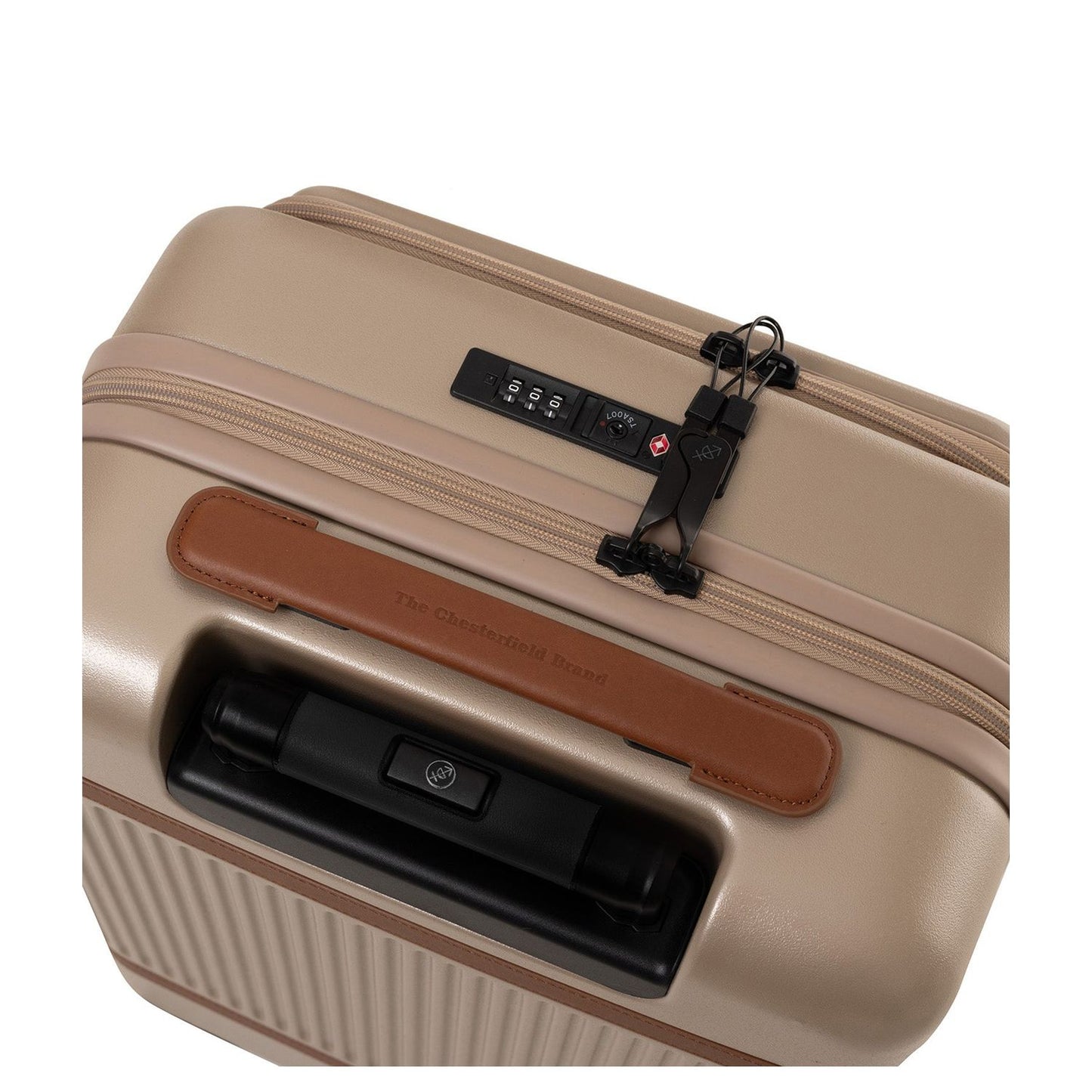 The Chesterfield Brand Zuna Handbagage Spinner 55 cm Laptop Voorvak - 44 liter - 55x36x23 cm - champagne