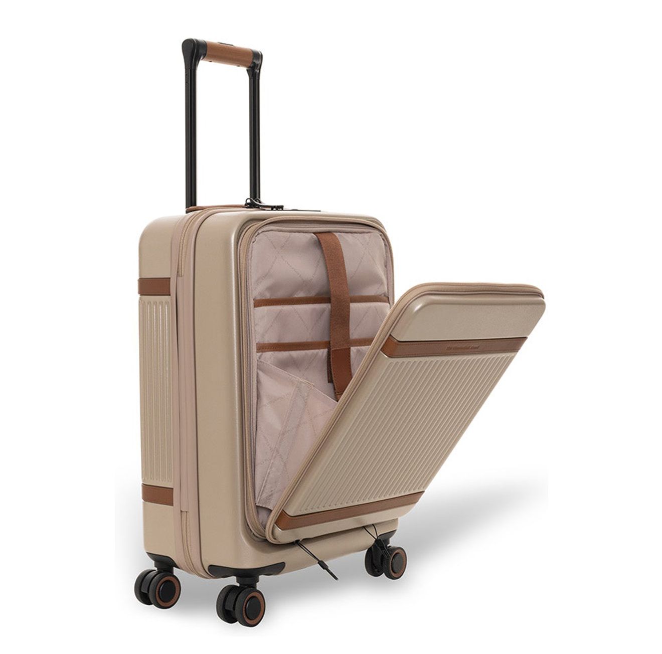 The Chesterfield Brand Zuna Handbagage Spinner 55 cm Laptop Voorvak - 44 liter - 55x36x23 cm - champagne
