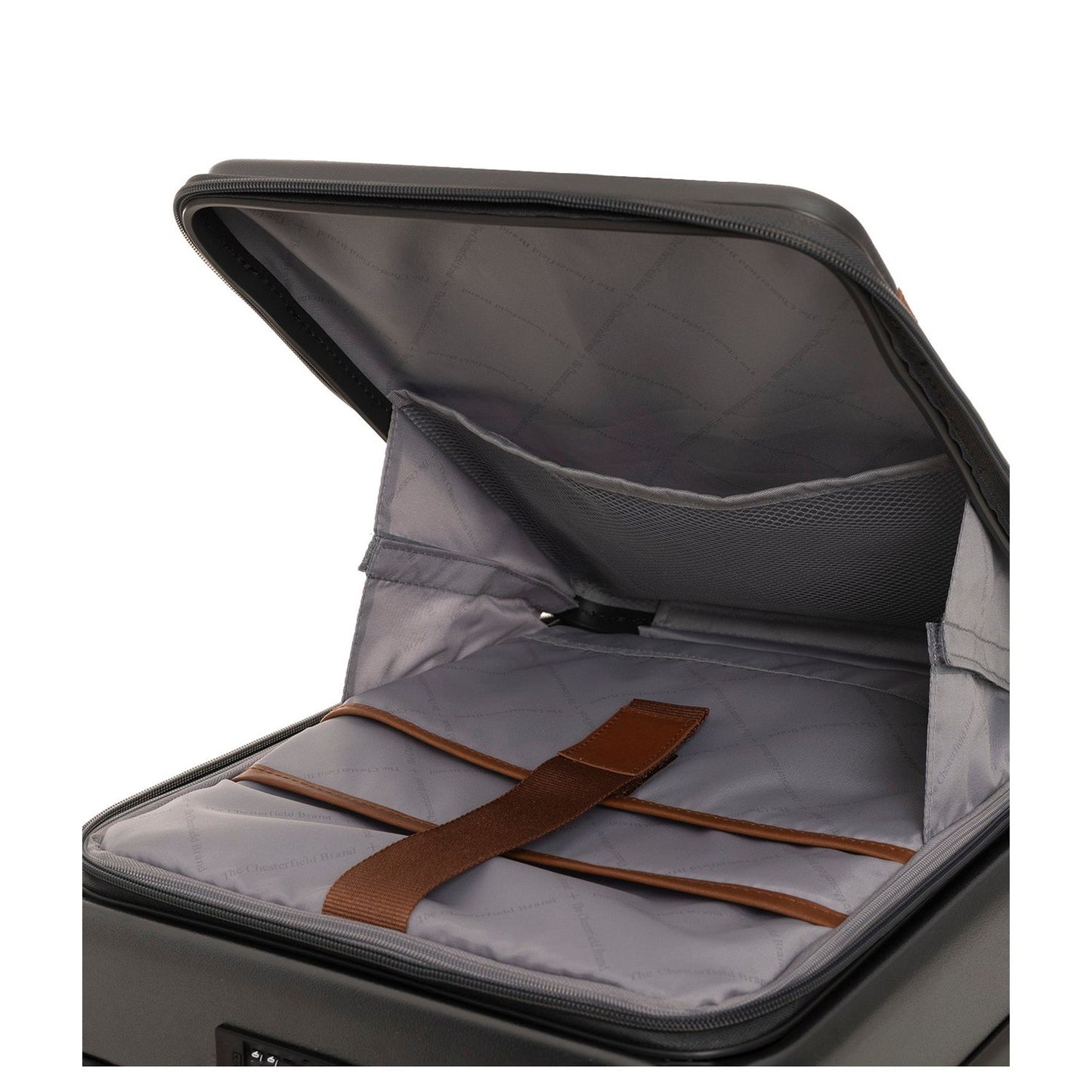 The Chesterfield Brand Zuna Handbagage Spinner 55 cm Laptop Voorvak - 44 liter - 55x36x23 cm - urban graphite