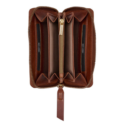 Burkely Fine Florence Portemonnee Medium - met ritssluiting - chestnut